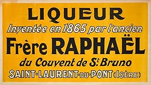 1900's French Alcohol Poster, Liqueur Frère Raphael (Horizontal Panel)