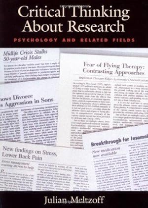 Immagine del venditore per Critical Thinking About Research: Psychology and Related Fields venduto da WeBuyBooks