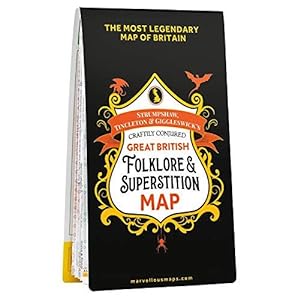 Seller image for Great British Folklore & Superstition Map | Folklore Map & Guide | Marvellous Maps | Mythology | Funny Gift | British Mythology for sale by WeBuyBooks