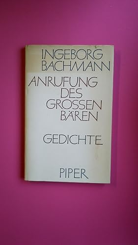 Bild des Verkufers fr ANRUFUNG DES GROSSEN BREN. Gedichte zum Verkauf von HPI, Inhaber Uwe Hammermller