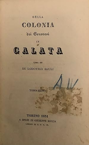 Della Colonia dei Genovesi in Galata.