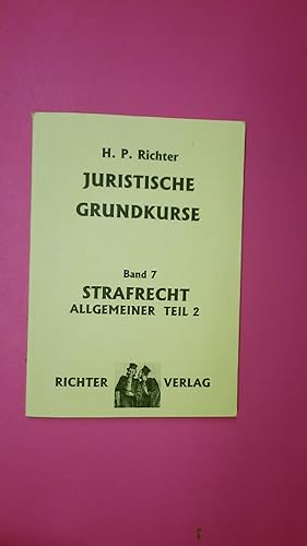Bild des Verkufers fr JURISTISCHE GRUNDKURSE. Strafrecht zum Verkauf von Butterfly Books GmbH & Co. KG