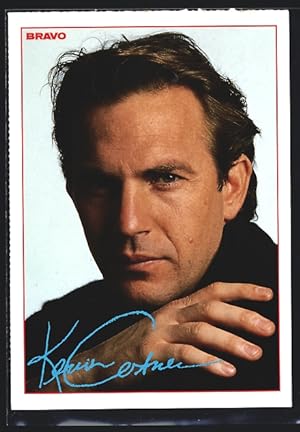 Image du vendeur pour Ansichtskarte Kevin Costner, Bravo-Autogrammkarte mit Informationen mis en vente par Bartko-Reher