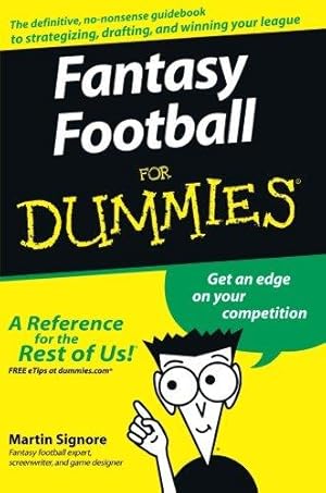 Immagine del venditore per Fantasy Football for Dummies (American Football) (For Dummies Series) venduto da WeBuyBooks