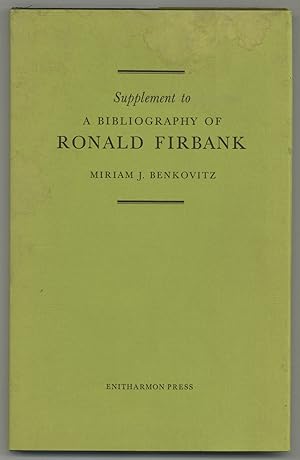 Seller image for Supplement to A Bibliography of Ronald Firbank for sale by Between the Covers-Rare Books, Inc. ABAA
