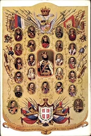 Ansichtskarte / Postkarte Serbien, Serbische Herrscher
