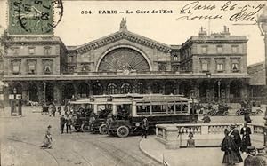 Ansichtskarte / Postkarte Paris XI, La Gare de l'Est, Busse, Bahnhof