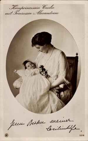 Ansichtskarte / Postkarte Kronprinzessin Cecilie von Preußen, Prinzessin Alexandrine, Cecilienhil...