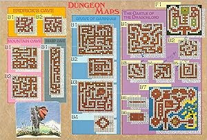 Seller image for Dragon Warrior Dungeon Maps - Used game map for the North American release of Dragon Quest. for sale by Curtis Wright Maps