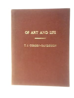 Bild des Verkufers fr Of Art and Life zum Verkauf von World of Rare Books