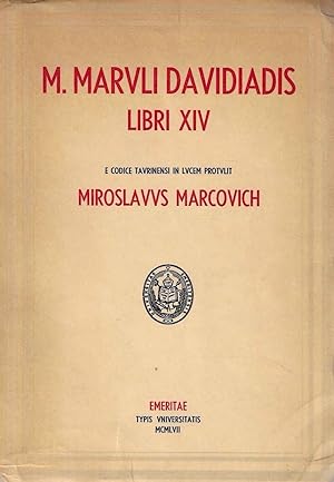 Image du vendeur pour M. Maruli Davidiadis Libri XIV e Codice Taurinensi in lucem protulit Miroslavus Marcovich mis en vente par Messinissa libri