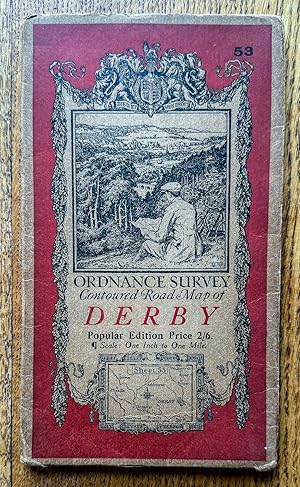 Ordnance Survey Contoured Road Map of Derby Popular Edition