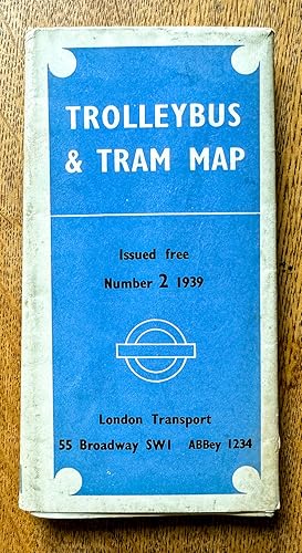 London Trolley Bus & Tram Map No 2 1939