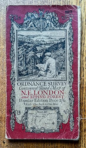 Ordnance Survey Contoured Road Map [One-inch Popular Edition], sheet 107, N.E. London and Epping ...
