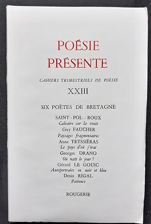 Poésie présente. Cahiers trimestriels de poésie. N°XXIII, juin 1977: Six poètes de Bretagne.