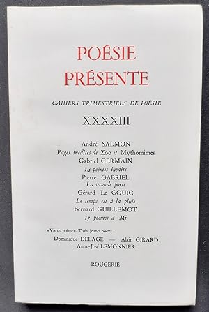 Bild des Verkufers fr Posie prsente. Cahiers trimestriels de posie. NXXXXIII, juin 1982. zum Verkauf von Le Livre  Venir