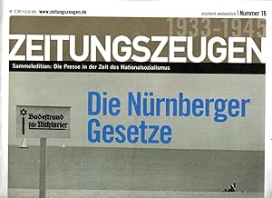 Seller image for Zeitungszeugen Nr. 16 - Die Nrnberger Gesetze for sale by Antiquariat Jterbook, Inh. H. Schulze