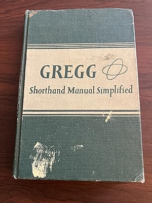 Seller image for Gregg Shorthand Manual Simplified for sale by Alicesrestraunt