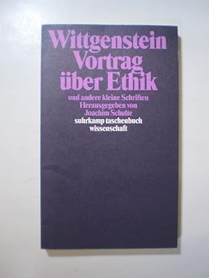 Bild des Verkufers fr Wittgenstein. Vortrag ber Ethik und andere kleine Schriften zum Verkauf von Buchfink Das fahrende Antiquariat