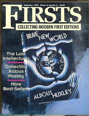 Image du vendeur pour Firsts: The Book Collector's Magazine: September, 1994 mis en vente par Dearly Departed Books
