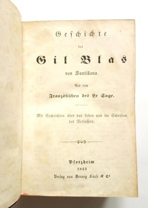 Geschichte des Gil Blas von Santillana. Band 1 und 2 in einem Band.