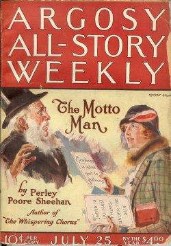 Imagen del vendedor de ARGOSY ALL-STORY Weekly: July 25, 1925 a la venta por Books from the Crypt