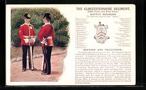 Immagine del venditore per Knstler-Postcard The Gloucestershire Regiment, Britische Soldaten in Uniform venduto da Bartko-Reher