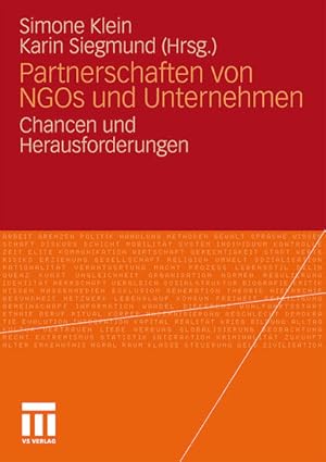 Immagine del venditore per Partnerschaften von NGOs und Unternehmen: Chancen und Herausforderungen Chancen und Herausforderungen venduto da Antiquariat Mander Quell