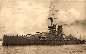Ansichtskarte / Postkarte Britisches Kriegsschiff H.M.S. Iron Duke - Tuck 4305