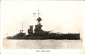 Ansichtskarte / Postkarte Britisches Kriegsschiff H.M.S. Iron Duke