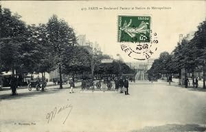 Ansichtskarte / Postkarte Paris XI, Boulevard Pasteur, Metropolitain Station