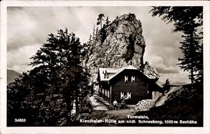 Ansichtskarte / Postkarte Turmstein, Kienthaler Hütte am südlichen Schneeberg