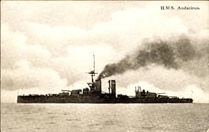 Ansichtskarte / Postkarte Britisches Kriegsschiff H.M.S. Audacious