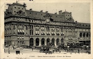 Ansichtskarte / Postkarte Paris VIII, Gare Saint Lazare, Gericht von Rom