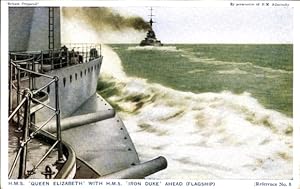 Ansichtskarte / Postkarte Britische Kriegsschiffe, HMS Queen Elizabeth, HSM Iron Duke
