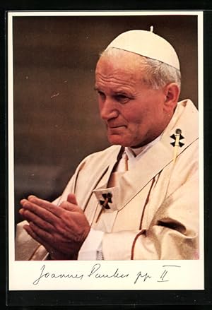 Bild des Verkufers fr Ansichtskarte Portrait Papst Johannes Paul II. zum Verkauf von Bartko-Reher