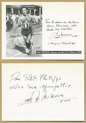 Seller image for Alain Mimoun (1921-2013) - Back signed photo - 1998 for sale by PhP Autographs