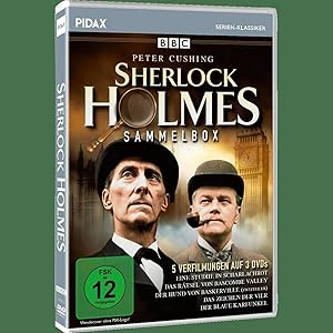 Bild des Verkufers fr Sherlock Holmes - Sammelbox / 5 spannende Krimis mit Peter Cushing nach den Büchern von Sir Arthur Conan Doyle (Pidax Serien-Klassiker) [3 DVDs] zum Verkauf von artbook-service