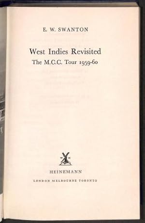 Bild des Verkufers fr West Indies Revisited: The M.C.C. Tour 1959-60 zum Verkauf von WeBuyBooks