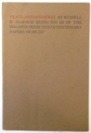 Immagine del venditore per Yeats and Innisfree: Being No.III of the Dolmen Press Yeats Centenary Papers MCMLXV venduto da PsychoBabel & Skoob Books