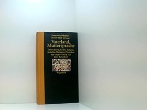 Imagen del vendedor de Vaterland, Muttersprache: Deutsche Schriftsteller und ihr Staat seit 1945 (Quartbuch) deutsche Schriftsteller und ihr Staat seit 1945 a la venta por Book Broker