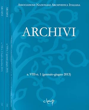 Bild des Verkufers fr Archivi Anno 2013 zum Verkauf von Biblioteca di Babele