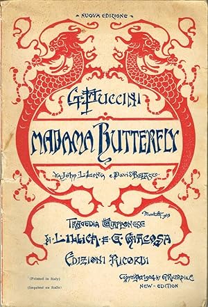 Imagen del vendedor de Madama Butterfly (da John L. Long e David Belasco) - Tragedia giapponese di L. Illica e G. Giacosa. Musica di Giacomo Puccini a la venta por Biblioteca di Babele