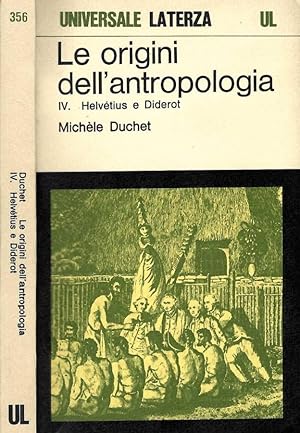 Bild des Verkufers fr Le origini dell'antropologia Helvtius e Diderot zum Verkauf von Biblioteca di Babele