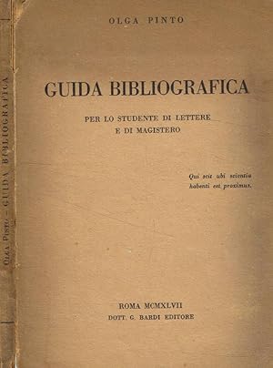 Seller image for Guida Bibliografica per lo studente di lettere e di magistero for sale by Biblioteca di Babele