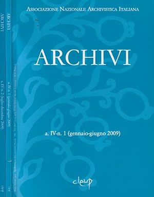 Bild des Verkufers fr Archivi Anno 2009 zum Verkauf von Biblioteca di Babele