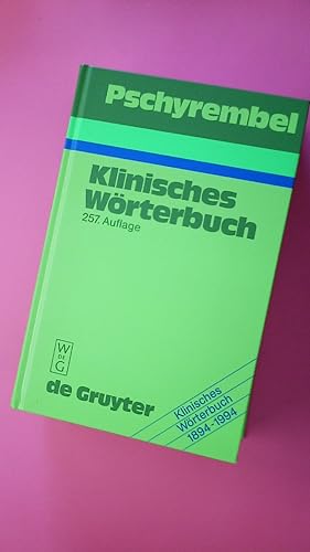 Seller image for PSCHYREMBEL KLINISCHES WRTERBUCH. for sale by HPI, Inhaber Uwe Hammermller