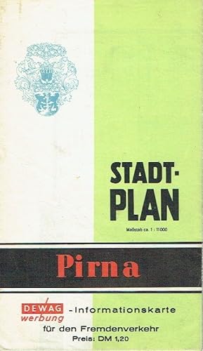 Stadtplan Pirna Informationskarte für den Fremdenverkehr