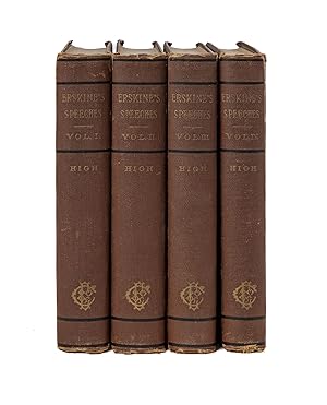 Seller image for Speeches of Lord Erskine, While at the Bar, 4 vols, Chicago, 1876 for sale by The Lawbook Exchange, Ltd., ABAA  ILAB