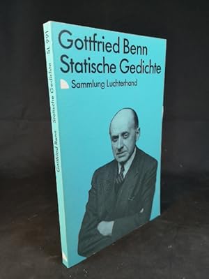 Immagine del venditore per Statische Gedichte. venduto da ANTIQUARIAT Franke BRUDDENBOOKS